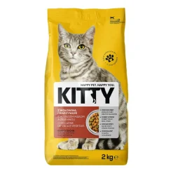 Sucha karma dla kotów Kitty, z wołowiną i warzywami, 6 x 2 kg