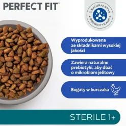 Sucha karma Perfect Fit Sterile 1+, dla dorosłych kotów, 7 kg
