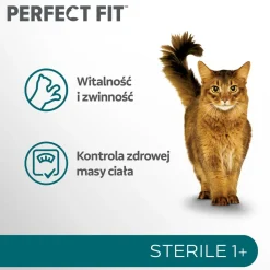 Sucha karma Perfect Fit Sterile 1+, dla dorosłych kotów, 7 kg