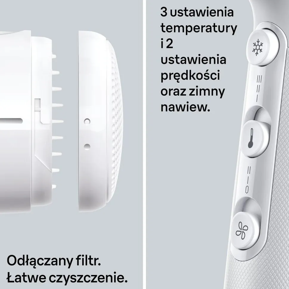 Suszarka Braun HD226E, 2200 W, biała