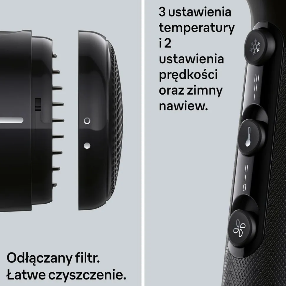 Suszarka Braun HD200E, 2000 W, czarna