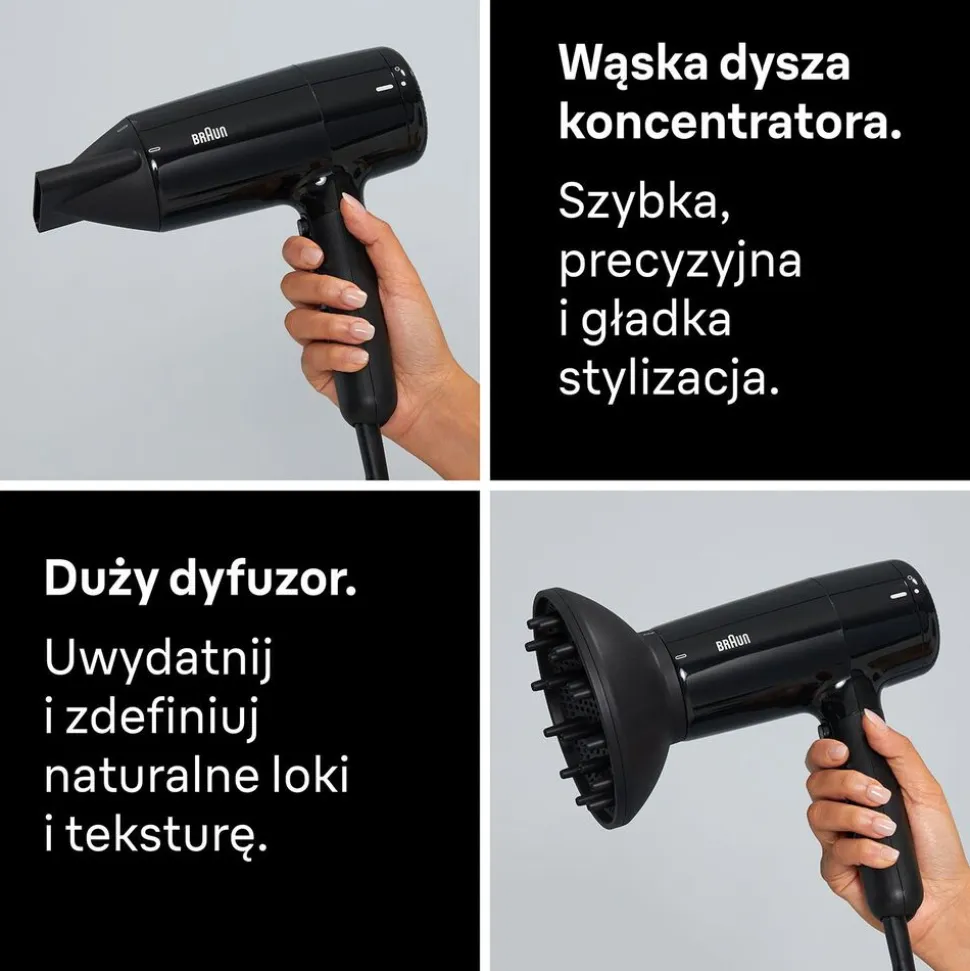Suszarka Braun HD225E, 2200 W, czarna
