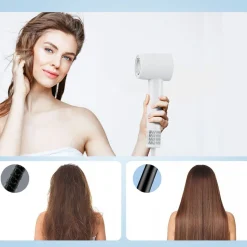 Suszarka do włosów z jonizacją KaringBee HS01, 1300 W, biała