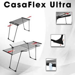 Suszarka na pranie Casa Si CasaFlex Ultra, 28 m, czarna