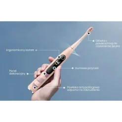 Szczoteczka soniczna z wyświetlaczem Oclean X10, różowa