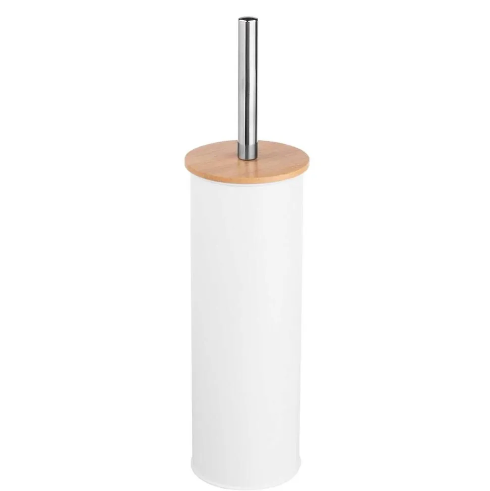 Szczotka toaletowa do WC Altom Design, w metalowej osłonie, biała