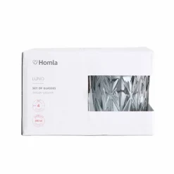 Szklanki Homla Luno, 4 sztuki, 280 ml, grafitowe