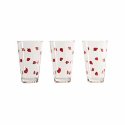 Szklanki Homla Token Summer, 3 sztuki, 300 ml, truskawki