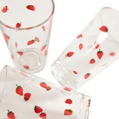 Szklanki Homla Token Summer, 3 sztuki, 300 ml, truskawki
