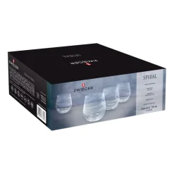 Szklanki niskie Zwieger Spiral, 6 sztuk, 350 ml, transparentne