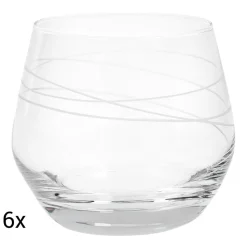 Szklanki niskie Zwieger Spiral, 6 sztuk, 350 ml, transparentne