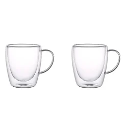 Szklanki termiczne MG Home Renza, 2 sztuki, 300 ml, z przezroczystym uchem