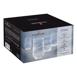 Szklanki wysokie Zwieger Spiral, 6 sztuk, 400 ml, transparentne