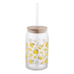 Szklanki ze słomką Florina Citrini, 6 sztuk, 450 ml, żółte