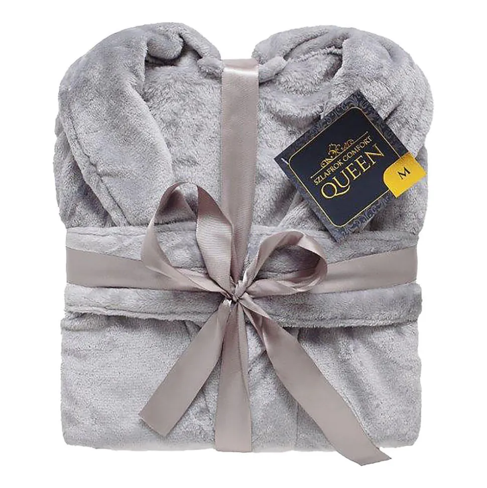 Szlafrok Comfort Queen, srebrny, XL