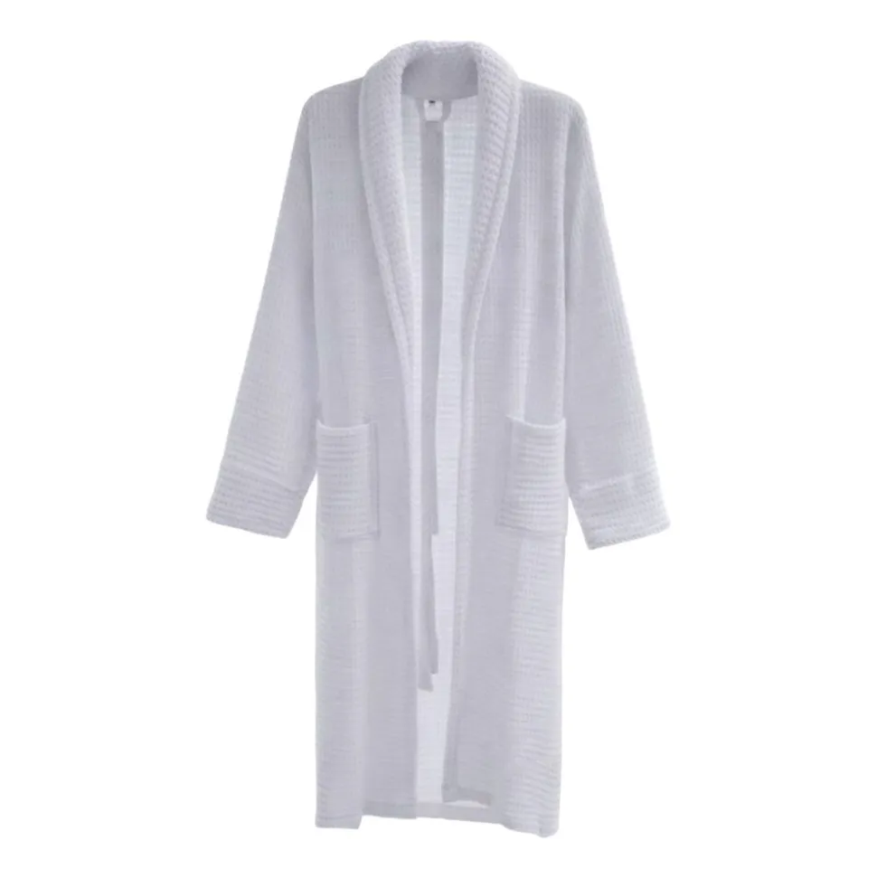 Szlafrok frotte Art Soft Home, waflowy, bawełniany, rozmiar M, biały