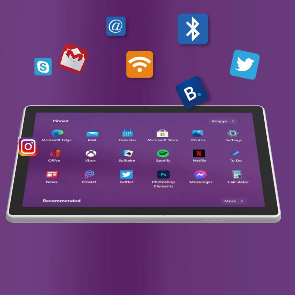 Tablet Extralink CP30, 10,1”, 8GB+128GB, ze skórzanym etui, klawiaturą, myszą i rysikiem