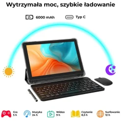 Tablet Extralink CP31, 10,1'', 128 GB, z etui, klawiaturą, myszą i rysikiem, zielony