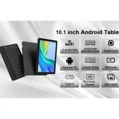Tablet Extralink CP31, 10,1'', 128 GB, z etui, klawiaturą, myszą i rysikiem, zielony