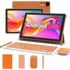 Tablet Extralink CP31 Pro, 10'', 128GB, z etui, klawiaturą, myszą i rysikiem, pomarańczowy