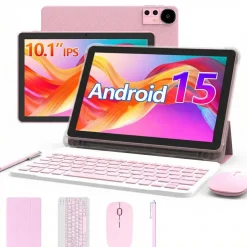 Tablet Extralink CP31 Pro, 10'', 128GB, z etui, klawiaturą, myszą i rysikiem, różowy