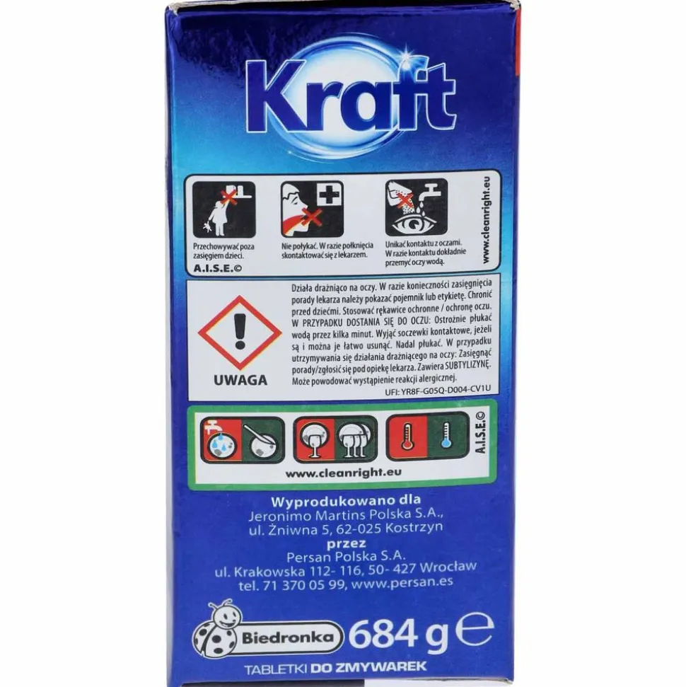 Tabletki do zmywarki Kraft All in One, cytryna, 38 szt.