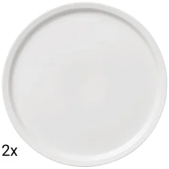 Talerz do pizzy z porcelany MG Home Napoli, 2 szt., 30 cm, biały