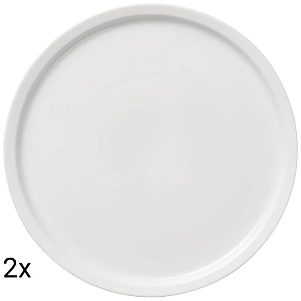 Talerz do pizzy z porcelany MG Home Napoli, 2 szt., 30 cm, biały