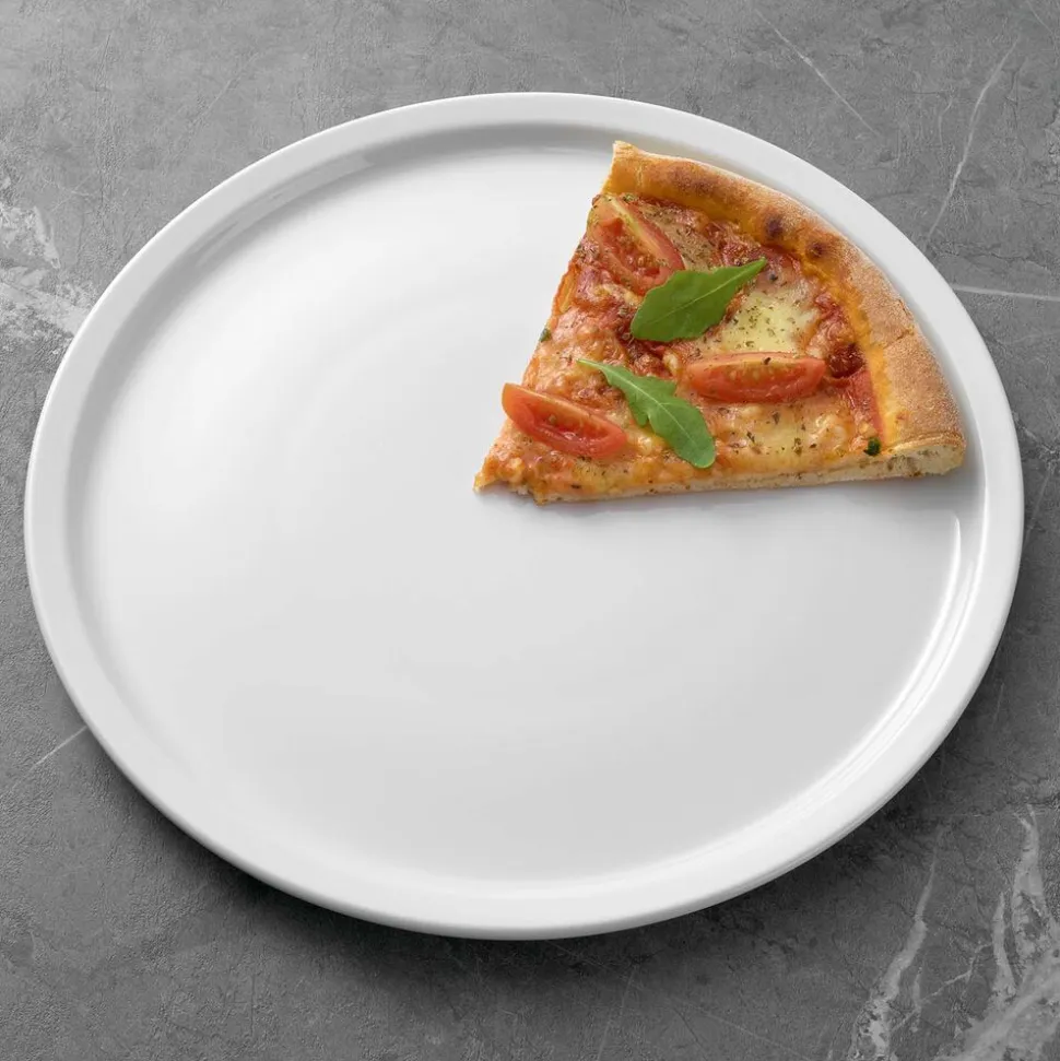 Talerz do pizzy z porcelany MG Home Napoli, 2 szt., 30 cm, biały