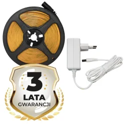 Taśma LED COB 320/m 3000K IP20 Eko-Light, 5 m, z zasilaczem