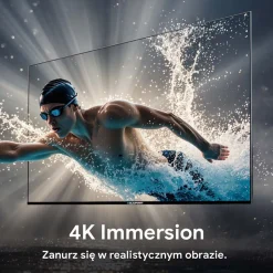 Telewizor 43” Blaupunkt 43QLW6000S, Smart TV WebOS, QLED 4K, bezramkowy
