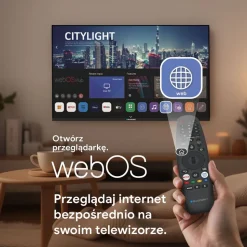 Telewizor 43” Blaupunkt 43QLW6000S, Smart TV WebOS, QLED 4K, bezramkowy