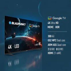Telewizor 65” Blaupunkt 65UGC5500S, LED, Ultra HD, Google TV, DVB-T/T2/C/S2