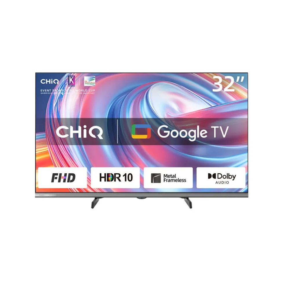 Telewizor 32” CHiQ L32FM9, bezramkowy, FHD, Google TV