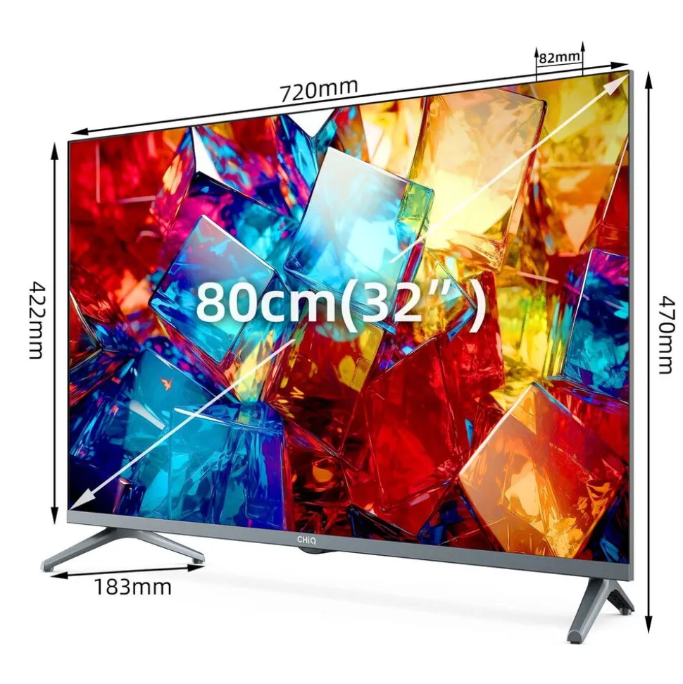 Telewizor 32” CHiQ L32QM8T, bezramkowy, FHD, Google TV