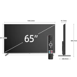 Telewizor 65'' CHiQ M65QN9V MiniLED, Google TV, 4K UHD, szary