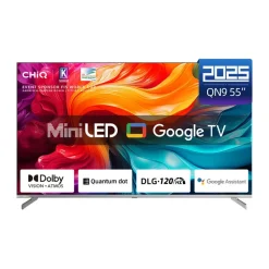 Telewizor 55'' CHiQ M55QN9V MiniLED, Google TV, 4K UHD, szary