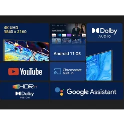 Telewizor 50” CHiQ U50G7LX, bezramkowy, 4K Ultra HD, Android TV
