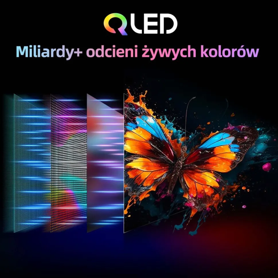 Telewizor 55” CHiQ U55QM9, bezramkowy, 4K Ultra HD, Google TV