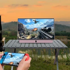 Telewizor przenośny 24” METZ 24MPE7000, FHD, Google TV, różowy
