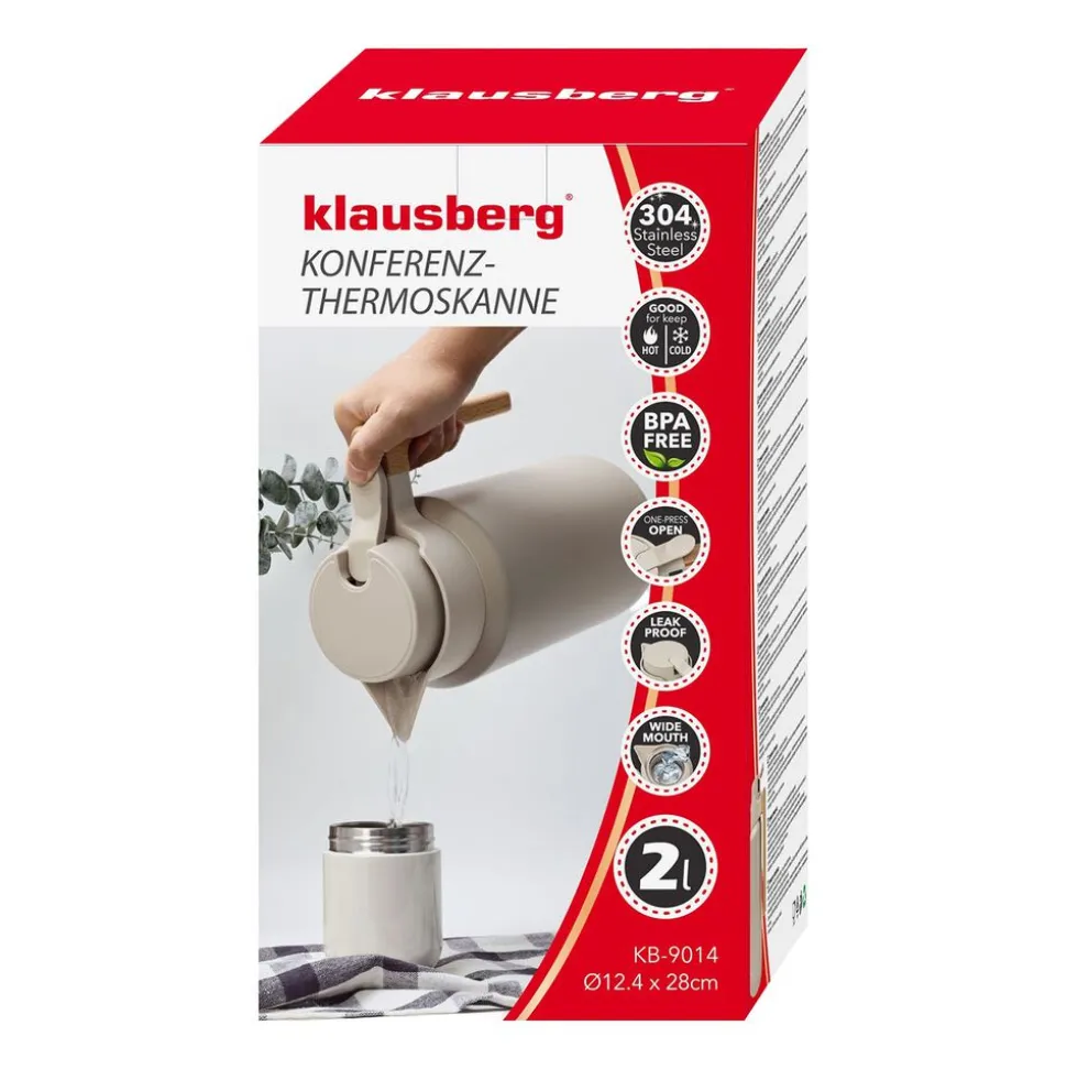 Termos konferencyjny Klausberg, 2 l, beżowy