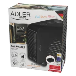 Termowentylator Adler AD 7725b, z regulacją temperatury i siły nadmuchu