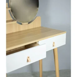 Toaletka kosmetyczna z lustrem Jumi Scandi, 120 x 40 x 80 cm
