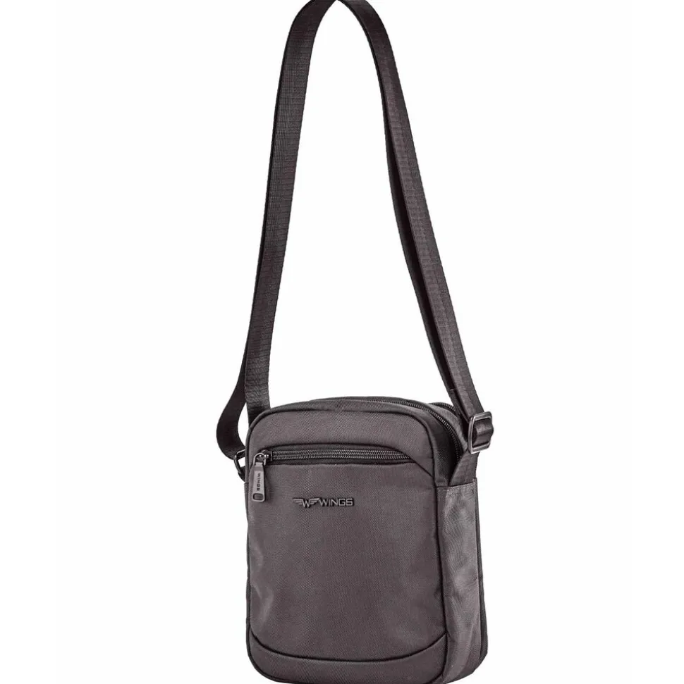 Torba męska crossbody Wings Brant BRT02, 21 x 8 x 26 cm, 4 l, czarna