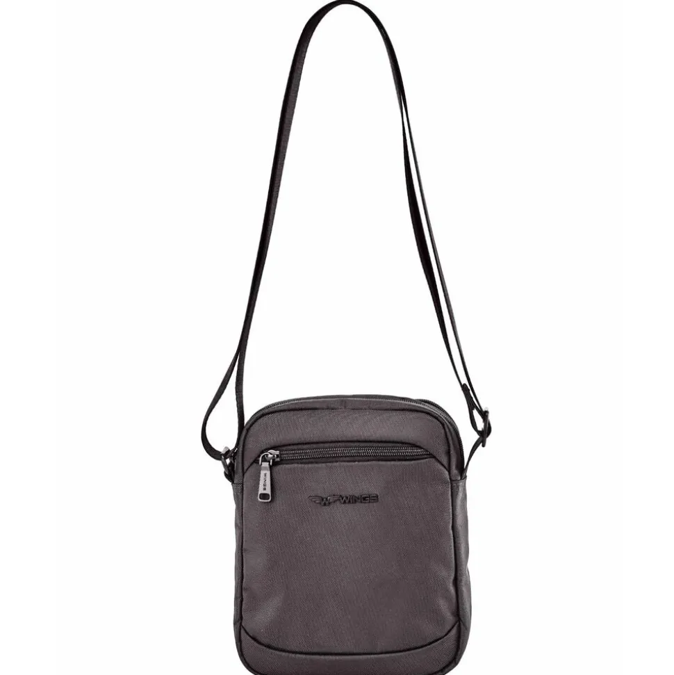 Torba męska crossbody Wings Brant BRT02, 21 x 8 x 26 cm, 4 l, czarna