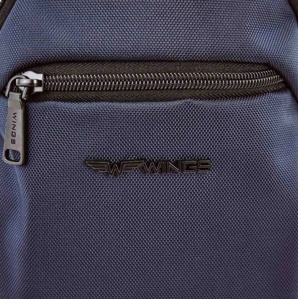 Torba męska crossbody Wings Brant BRT03, 17 x 6 x 35 cm, 3 l, granatowa