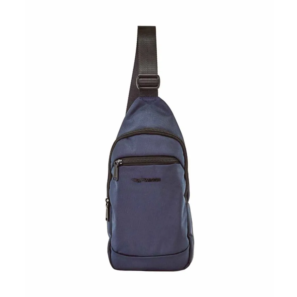 Torba męska crossbody Wings Brant BRT03, 17 x 6 x 35 cm, 3 l, granatowa
