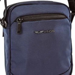 Torba męska crossbody Wings Brant BRT02, 21 x 8 x 26 cm, 4 l, granatowa