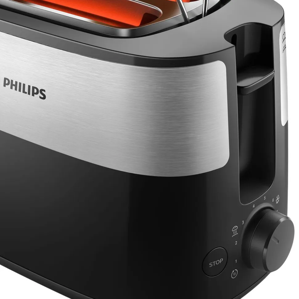 Toster Philips Daily Collection HD2517/90, 830 W, czarny
