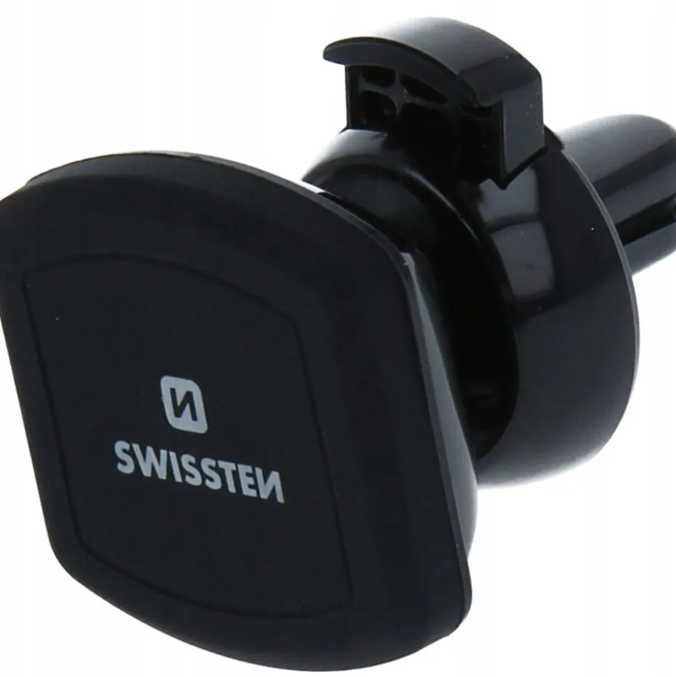 Uchwyt na telefon do samochodu do kratki Swissten, magnetyczny, obrotowy